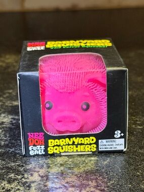 NeeDoh Barnyard Squishers Pink Pig Velvet Squeeze AUTHENTIC and RARE